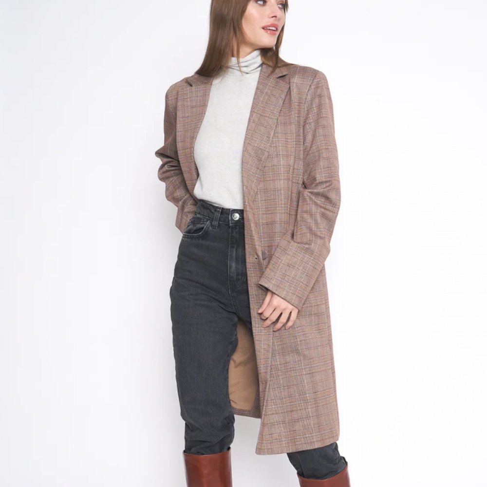 FrenchMauve Jackie Glen Oversized Longline Jacket Size S